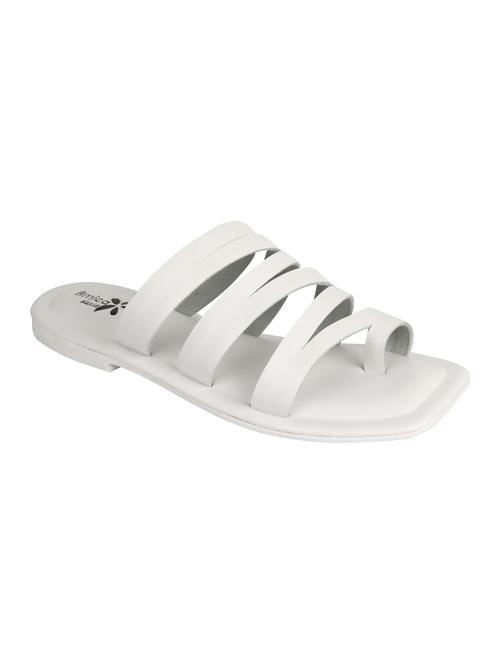 white leather slip on sandals - 17462033 -  Standard Image - 0
