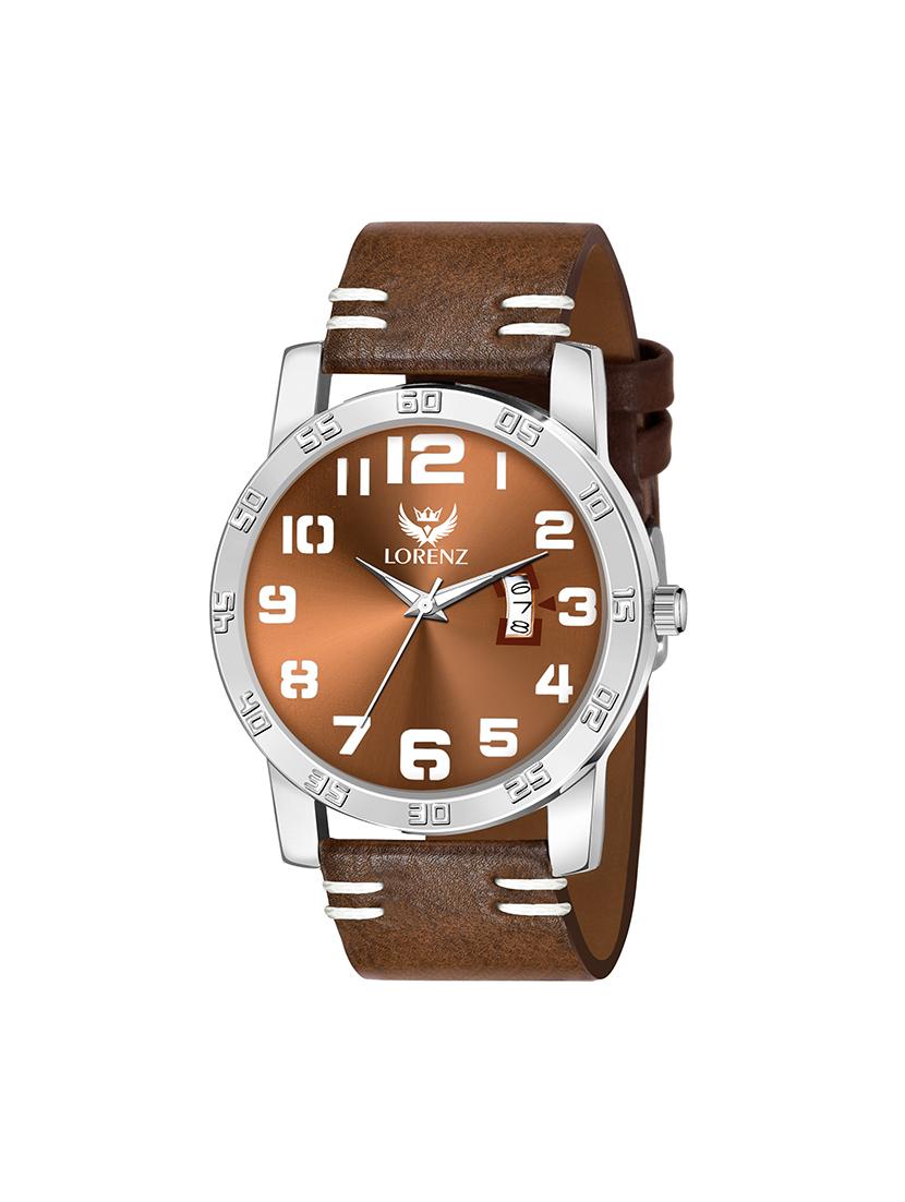 lorenz date edition brown dial analog watch for men | watch for boys- mk-3070k
