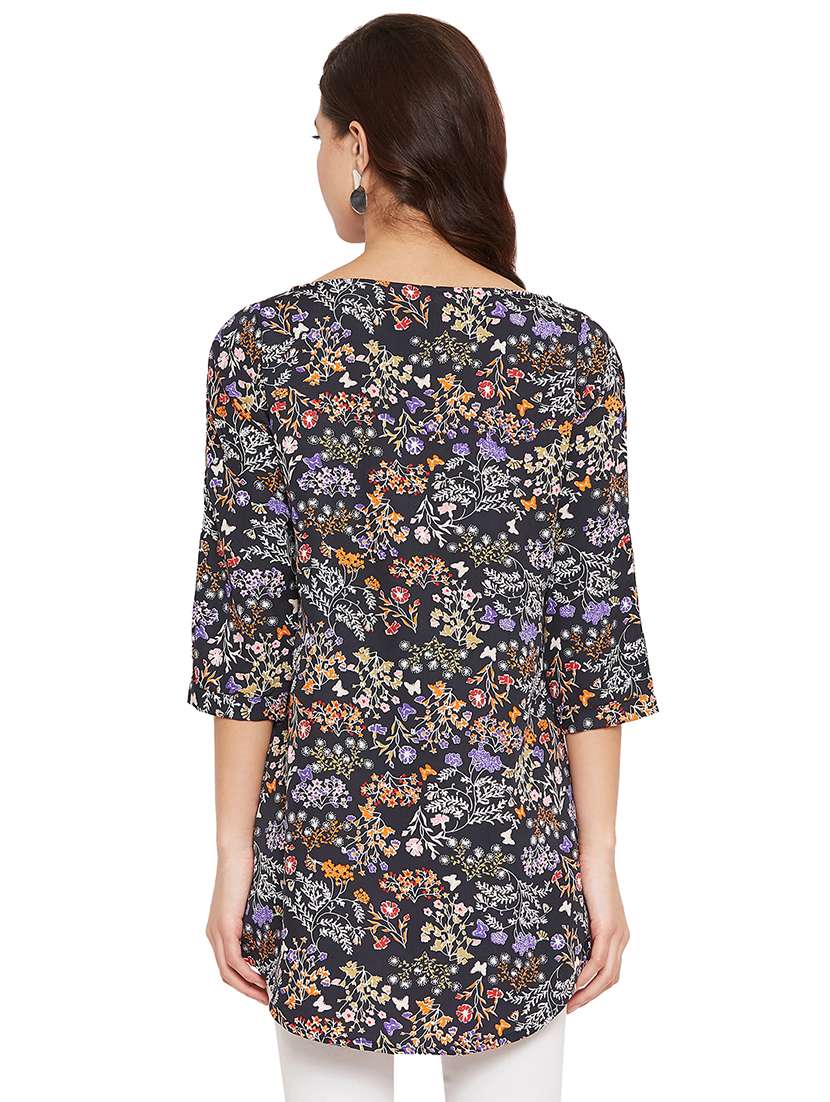 boat neck floral tunic - 17462958 -  Standard Image - 2