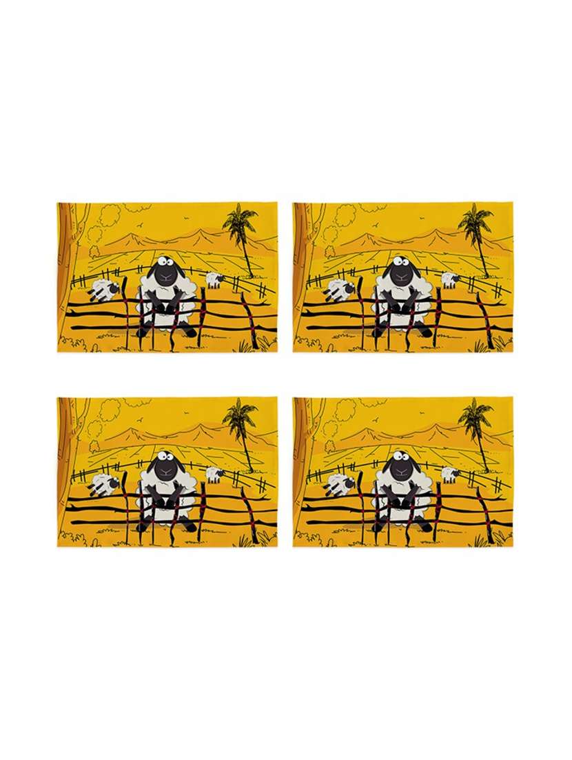  satin polyester dinning table placements set of 4