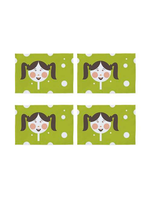  satin polyester dinning table placements set of 4 - 17463024 -  Standard Image - 0