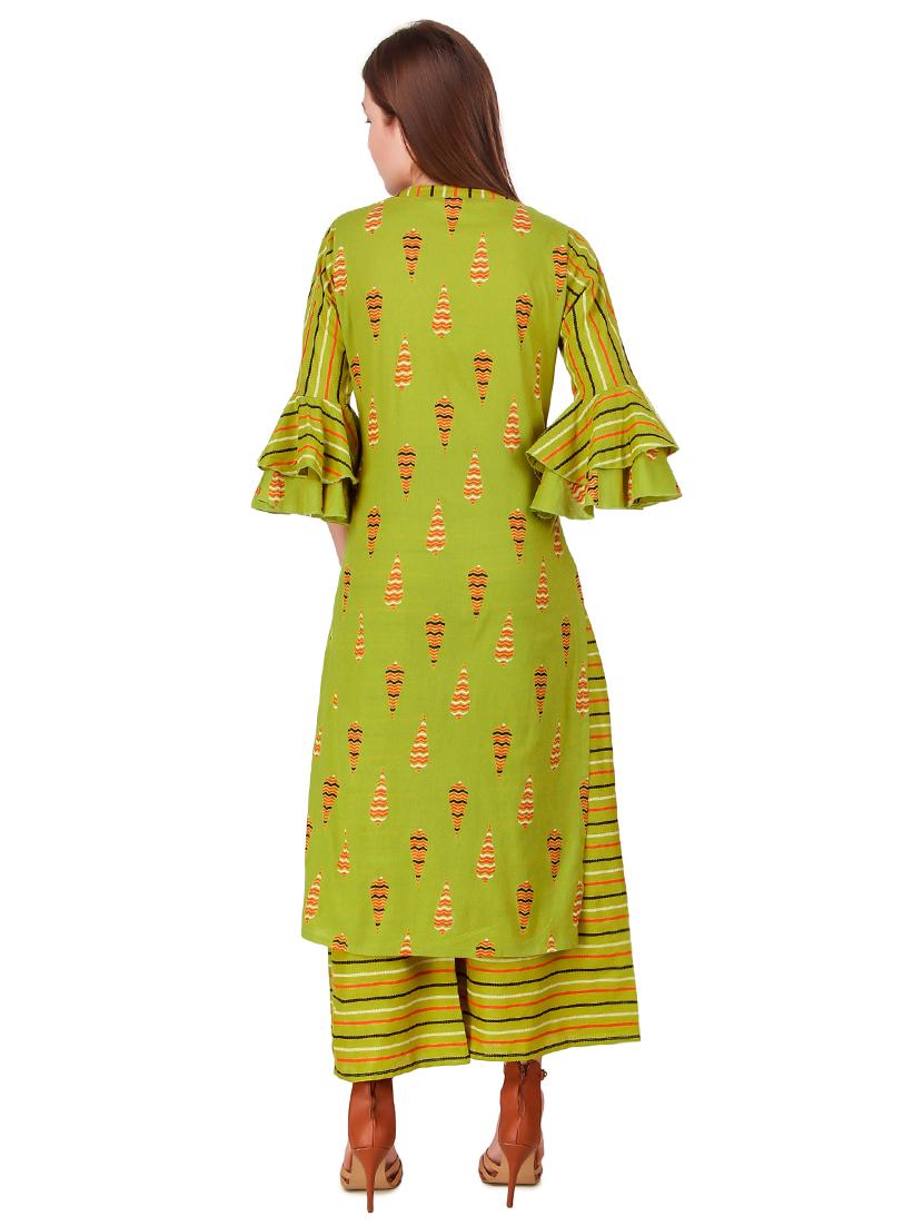 printed kurta palazzo set - 17463191 - Standard Image - 2
