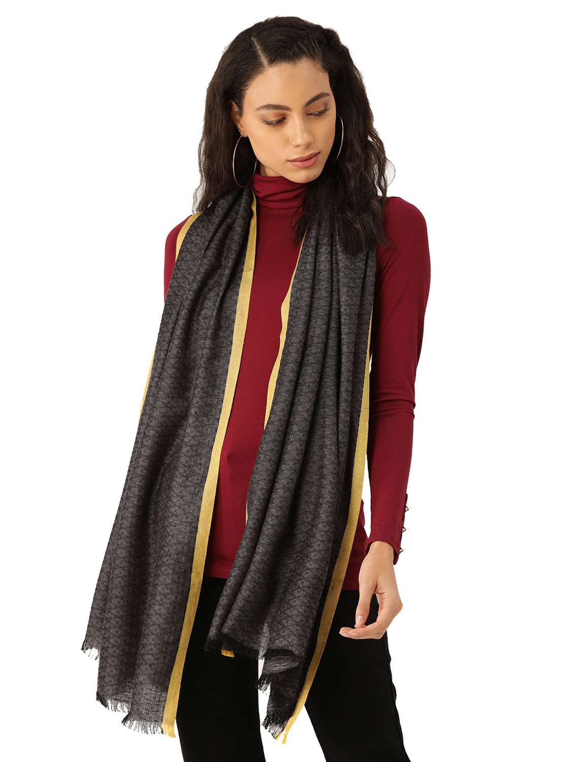 grey viscose stole