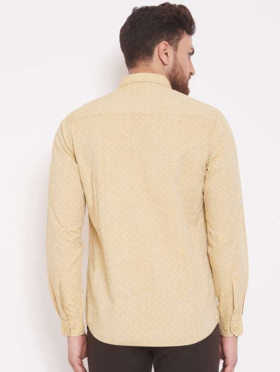 beige printed casual shirt - 17463469 - Standard Image - 2