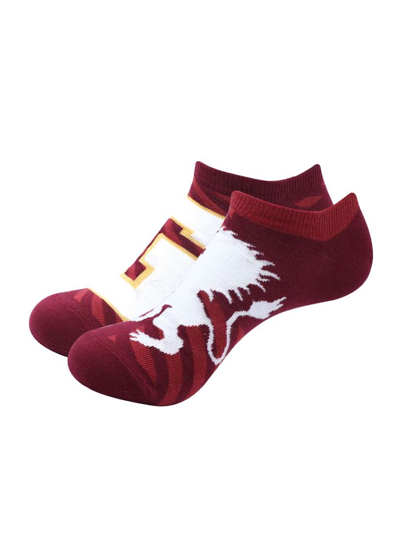 men pack of 2 printed ankle length sock