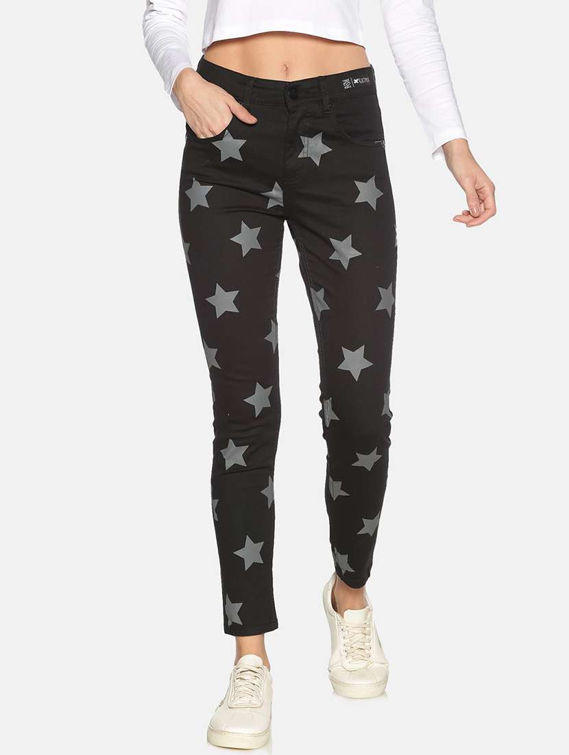 women's printed slim fit jeans
