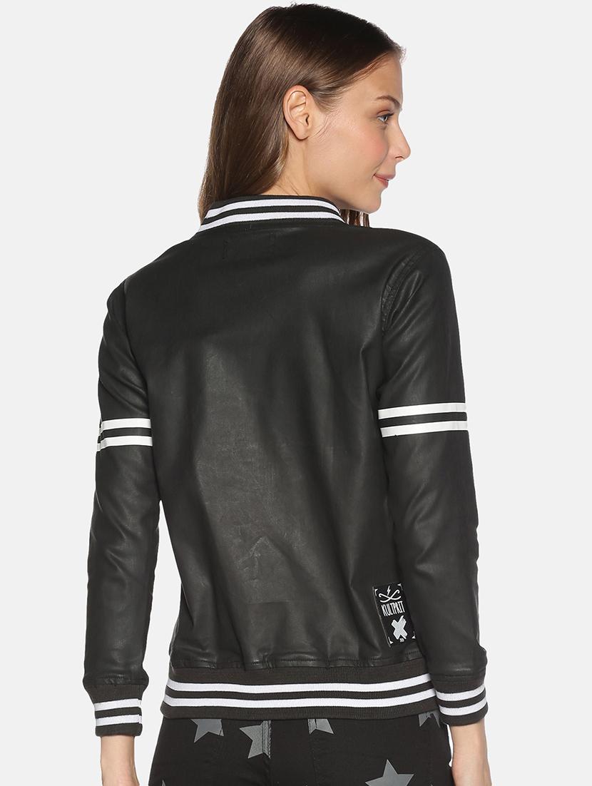 varsity striped bomber jacket - 17465196 - Standard Image - 2