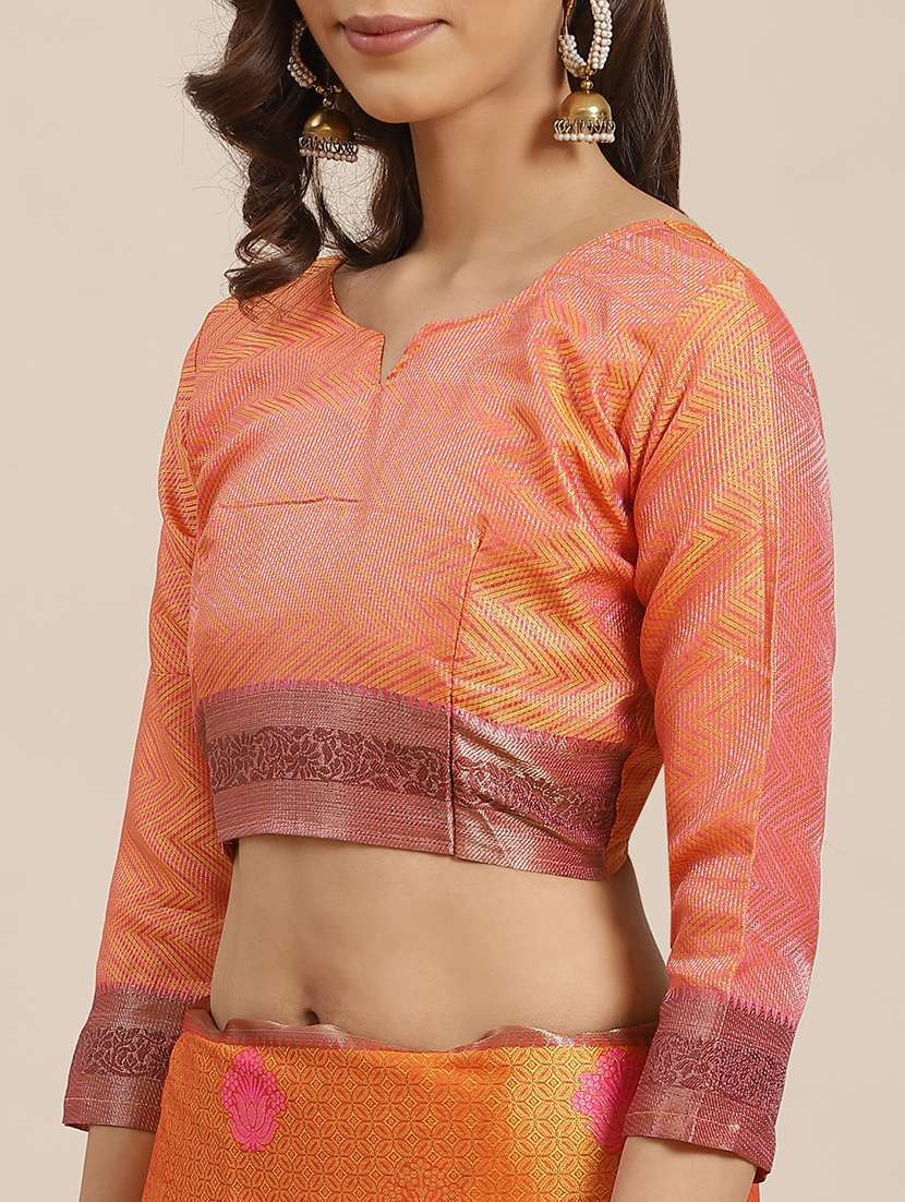 women self design bordered saree with blouse - 17465480 - Standard Image - 2