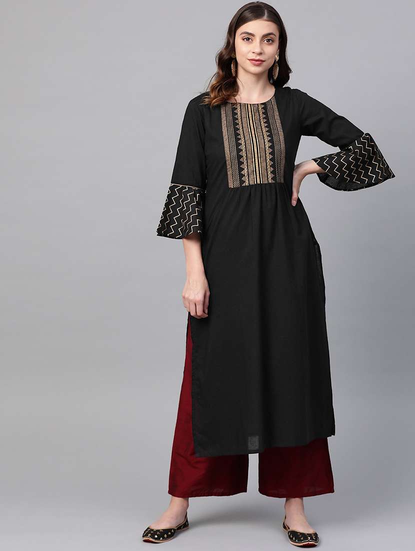 geometric print a-line kurta
