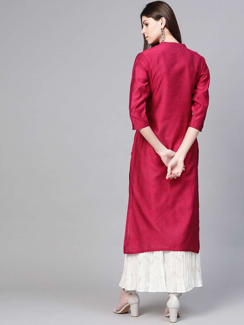 women's straight kurta - 17465813 -  Standard Image - 2