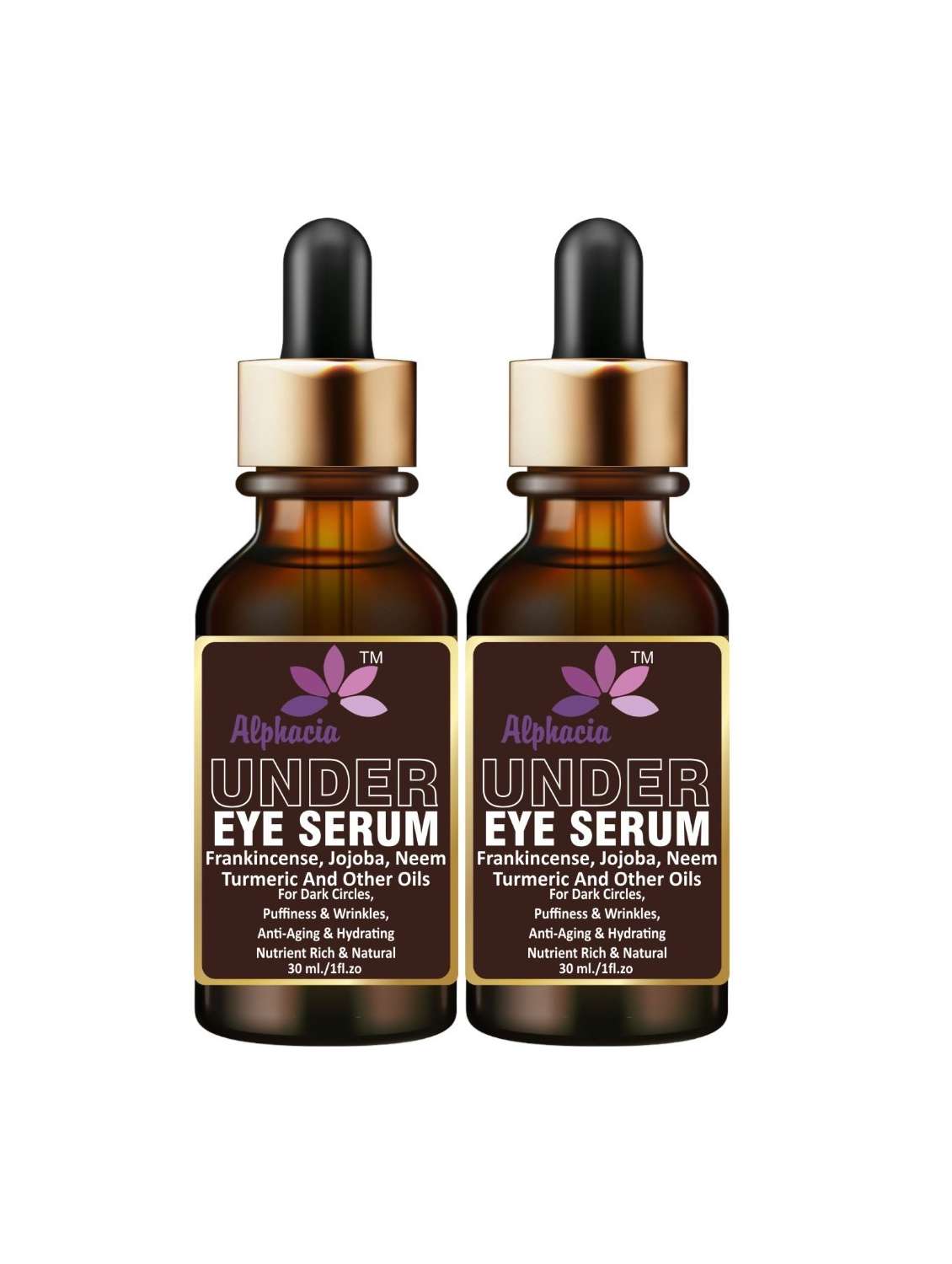 alphacia  100% pure acid hydra boost under eye recovery serum, reduces dark circles, puffiness & wrinkles 60 ml  (60 ml)
