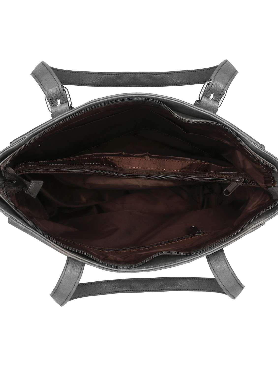 grey leatherette (pu) handbag - 17466717 - Standard Image - 2