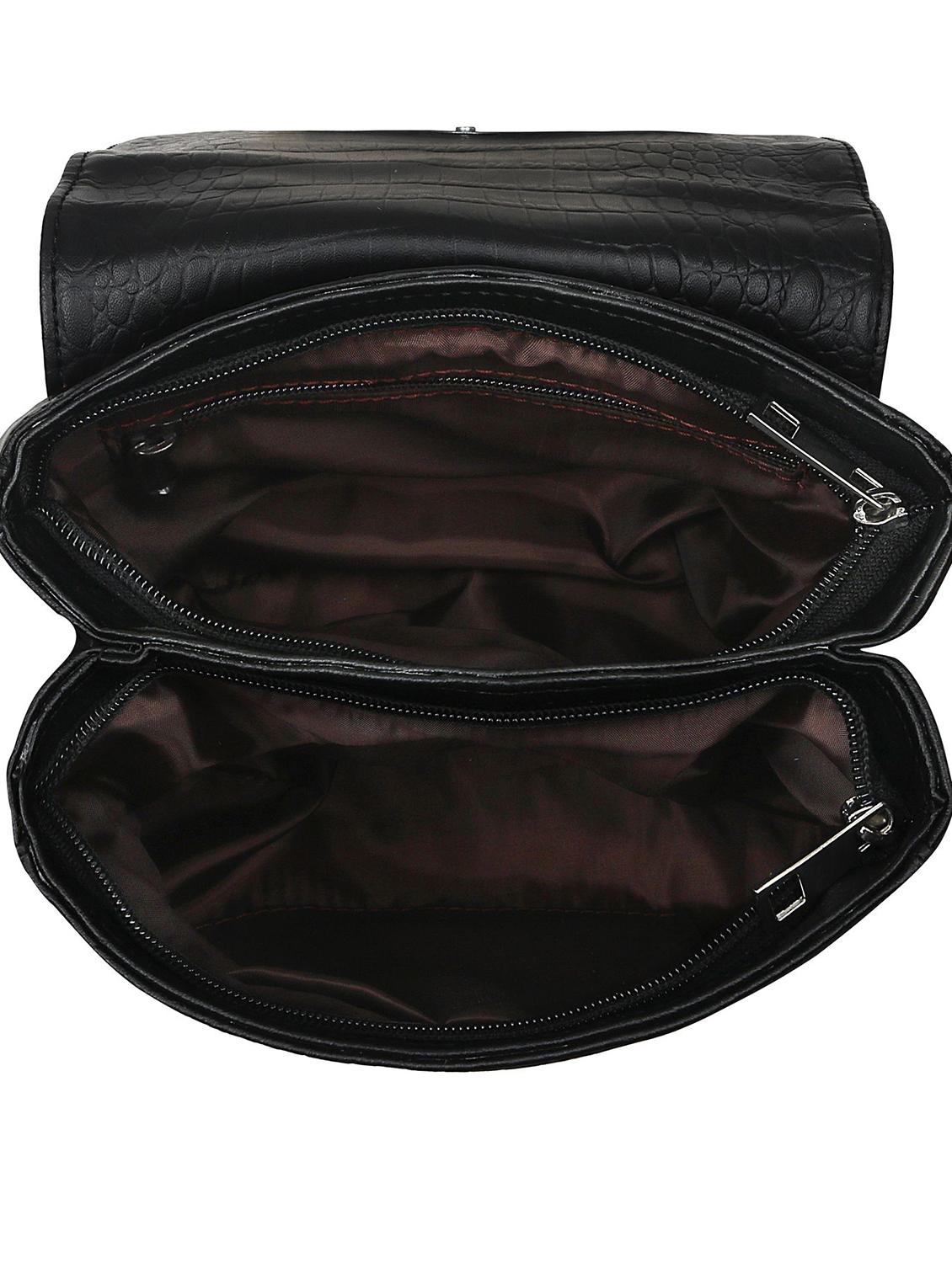 black leatherette (pu) sling bag - 17466774 - Standard Image - 2