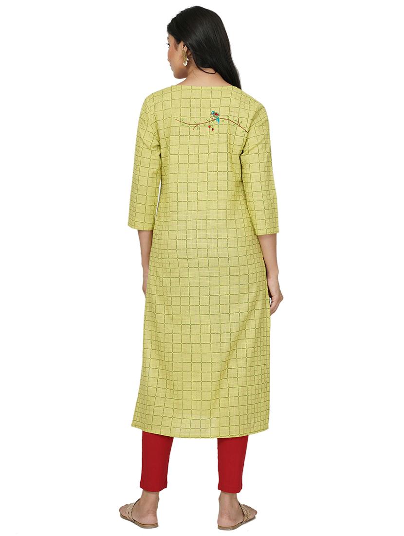 embroidered straight kurta - 17466983 - Standard Image - 2