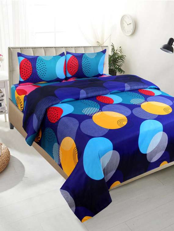 galce cotton double bedsheet with 2 pillow covers