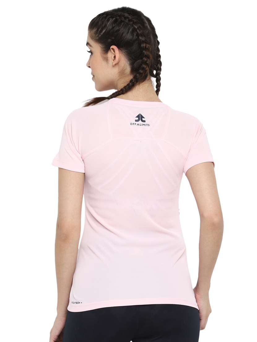 women's chest print v neck t-shirt - 17467387 -  Standard Image - 2