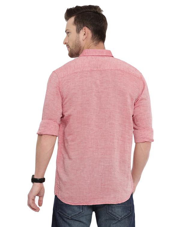 red solid casual shirt - 17468085 - Standard Image - 2