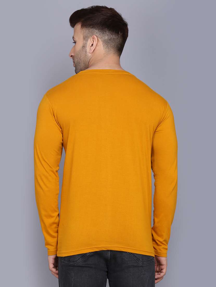 mustard color block cut & sew t-shirt - 17468605 - Standard Image - 2