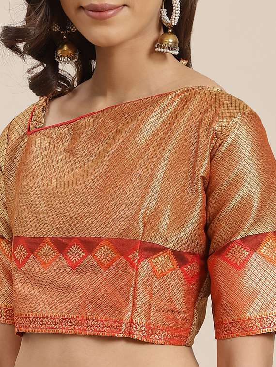 women's banarasi saree with blouse - 17469000 - Standard Image - 2