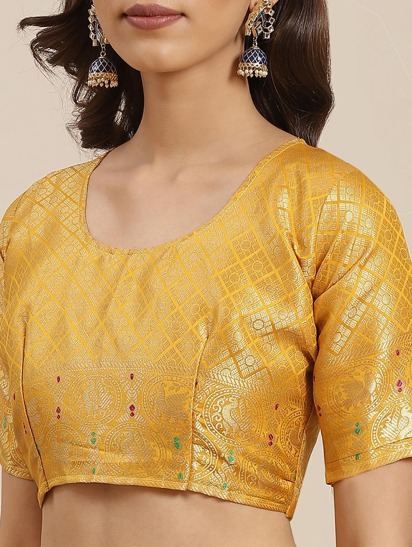 ethnic motifs banarasi saree - 17469018 - Standard Image - 2