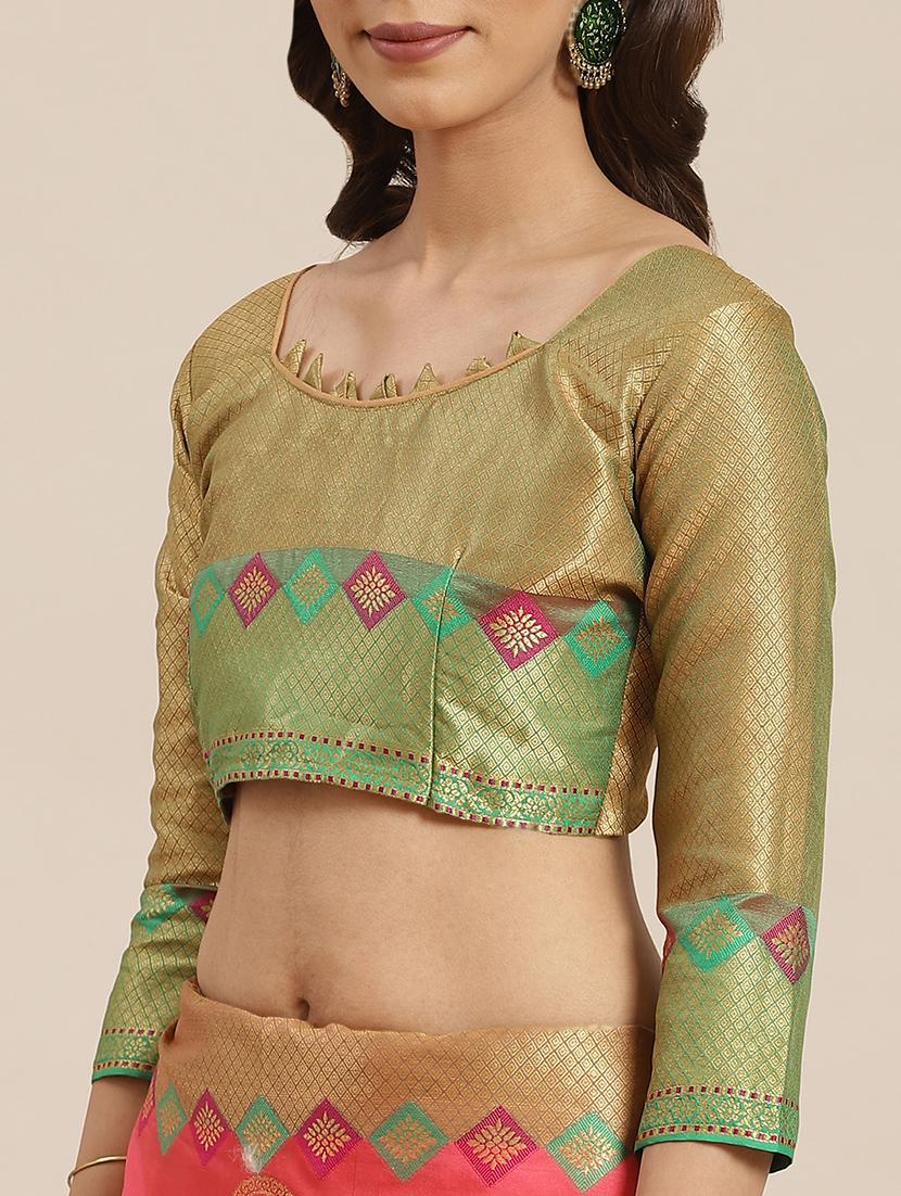women's banarasi saree with blouse - 17469023 - Standard Image - 2