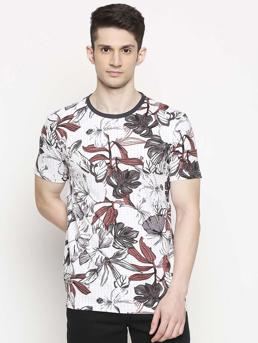 white printed t-shirt