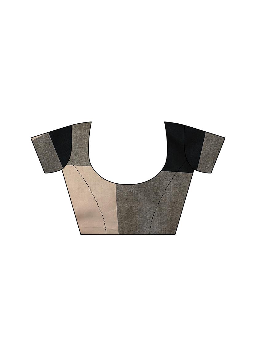 checkered woven saree with blouse - 17470438 - Standard Image - 2