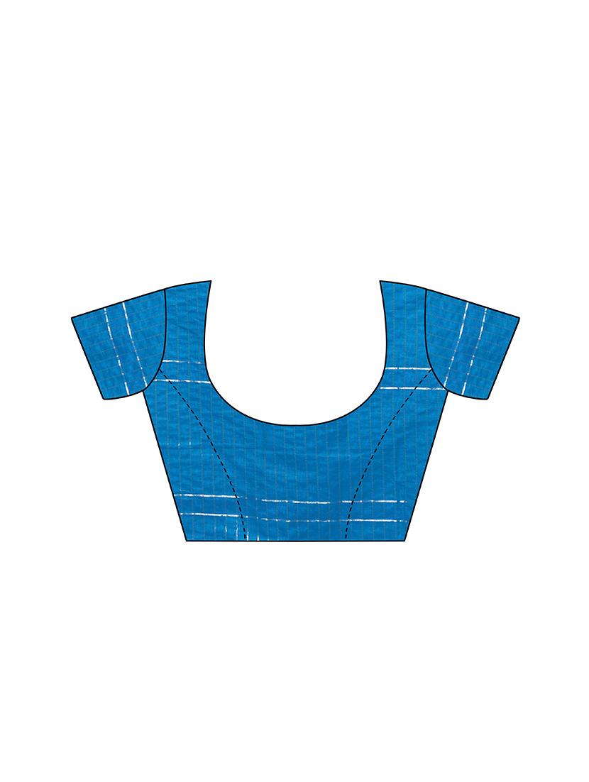 checkered woven saree - 17470452 - Standard Image - 2