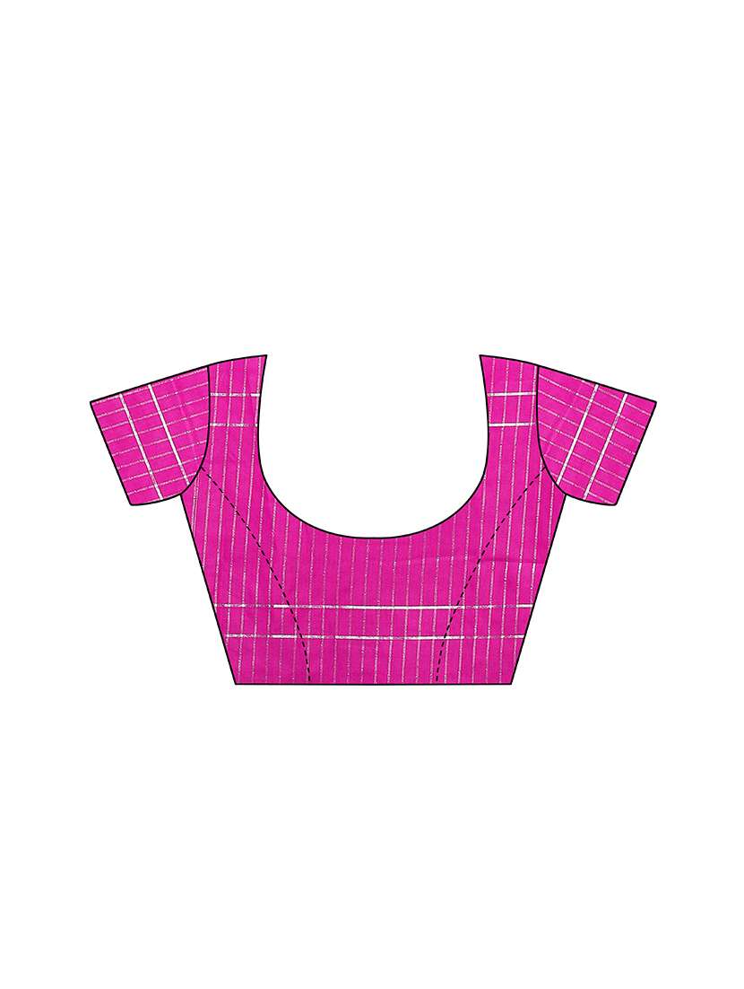 checkered woven saree - 17470455 -  Standard Image - 2