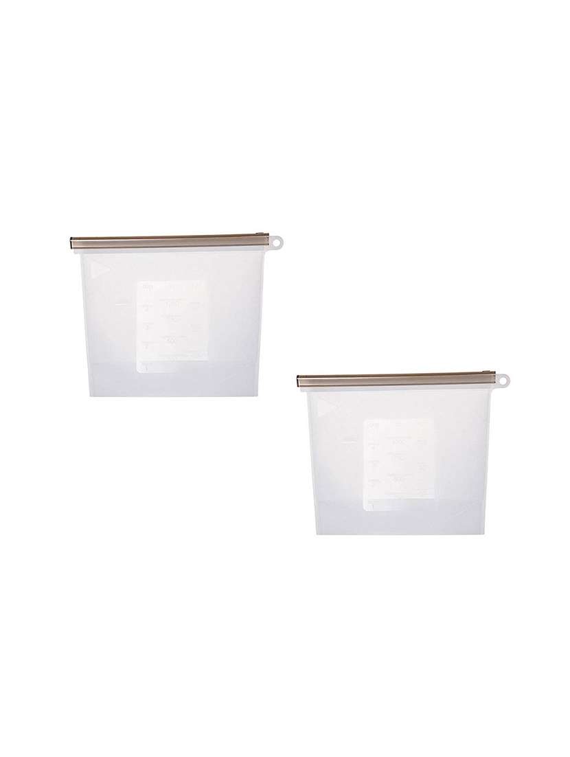 reusable silicone zip sealed storage container 1 pcs