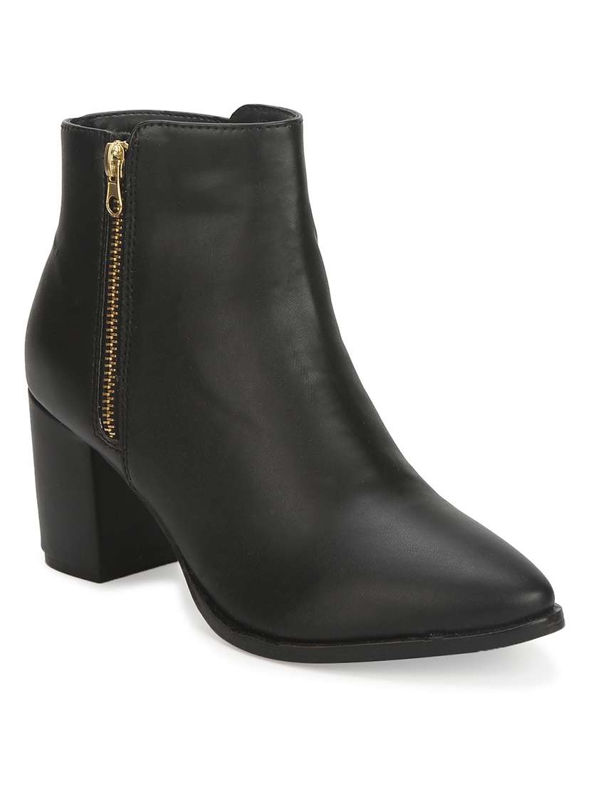 black ankle length boot