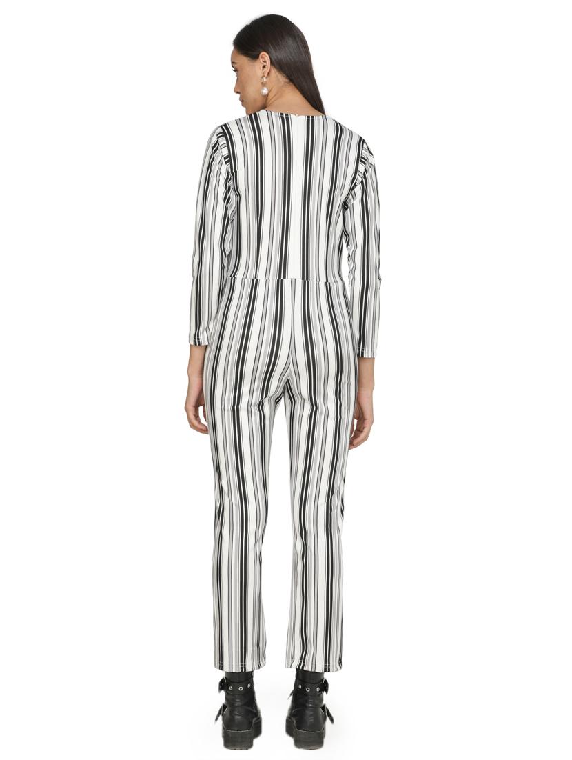 pocket detail striped jumpsuit - 17473156 - Standard Image - 2