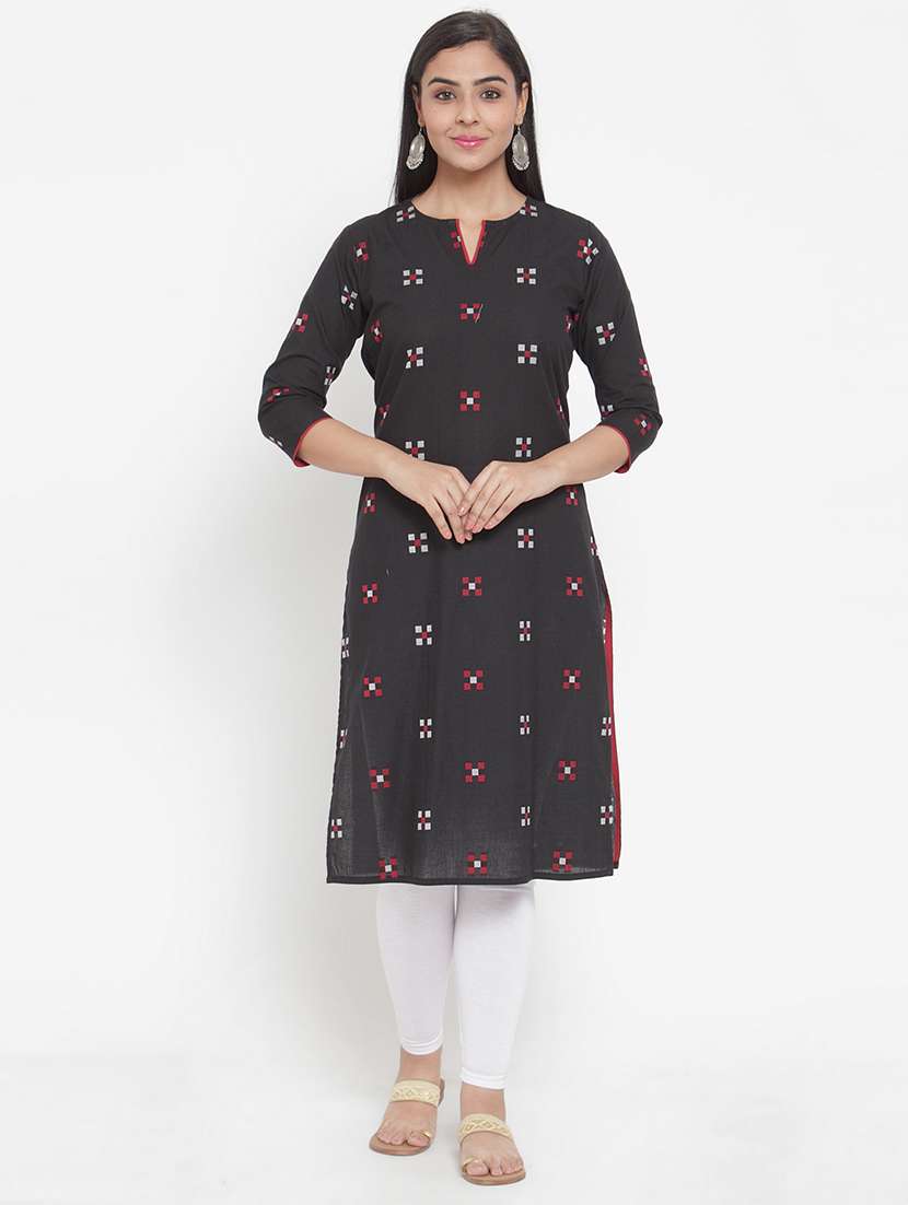 geometrical straight kurta