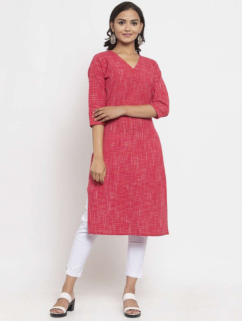 abstract print straight kurta