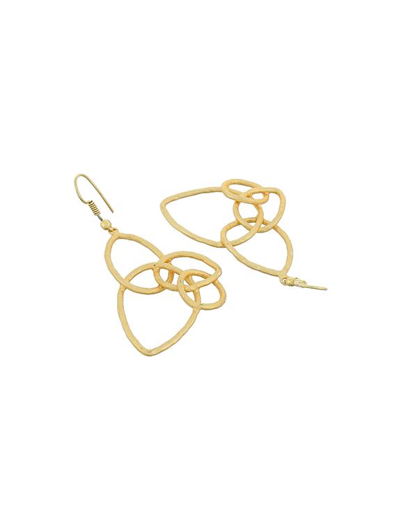 gold brass drop earring - 17473887 - Standard Image - 2