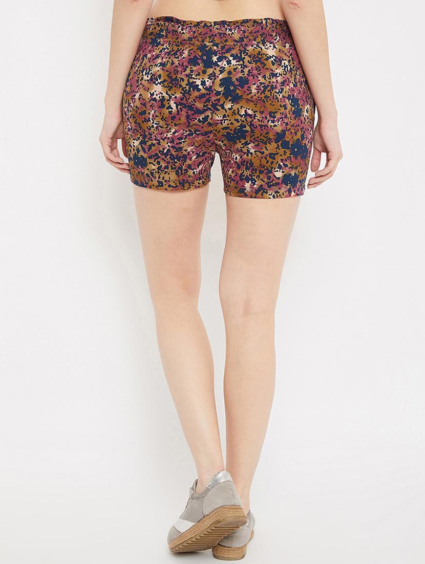 drawstring waist printed shorts - 17473928 - Standard Image - 2