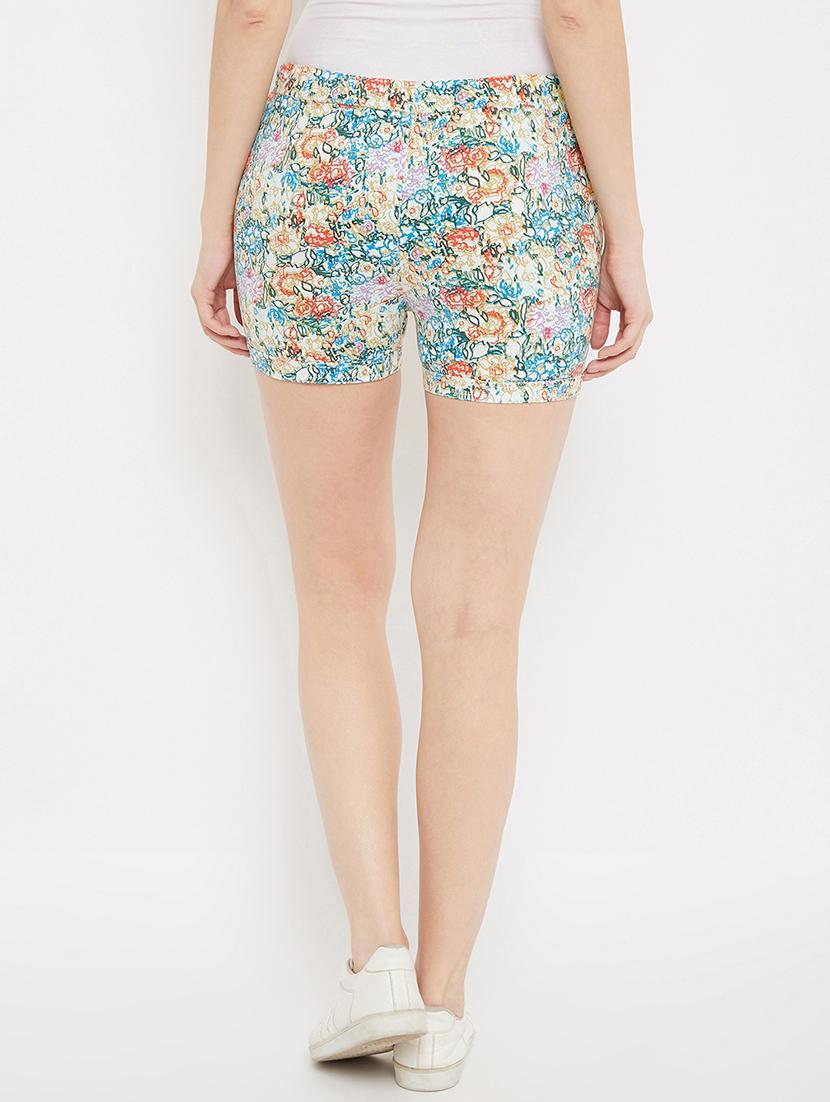 drawstring waist floral shorts - 17473929 - Standard Image - 2