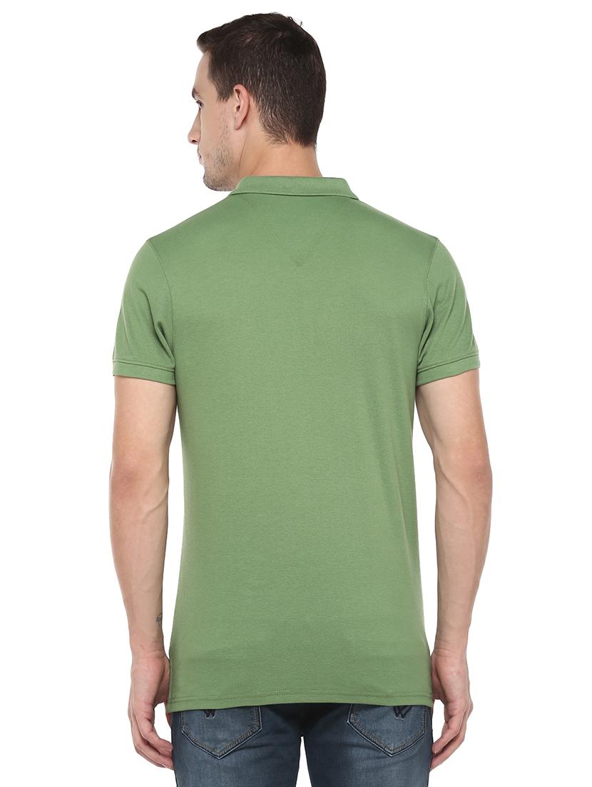 green color block polo t-shirt - 17475068 - Standard Image - 2