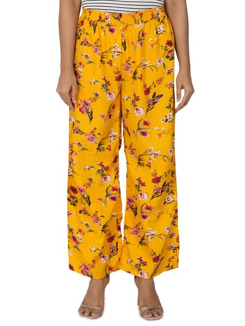 mid rise floral palazzo - 17475142 -  Standard Image - 0