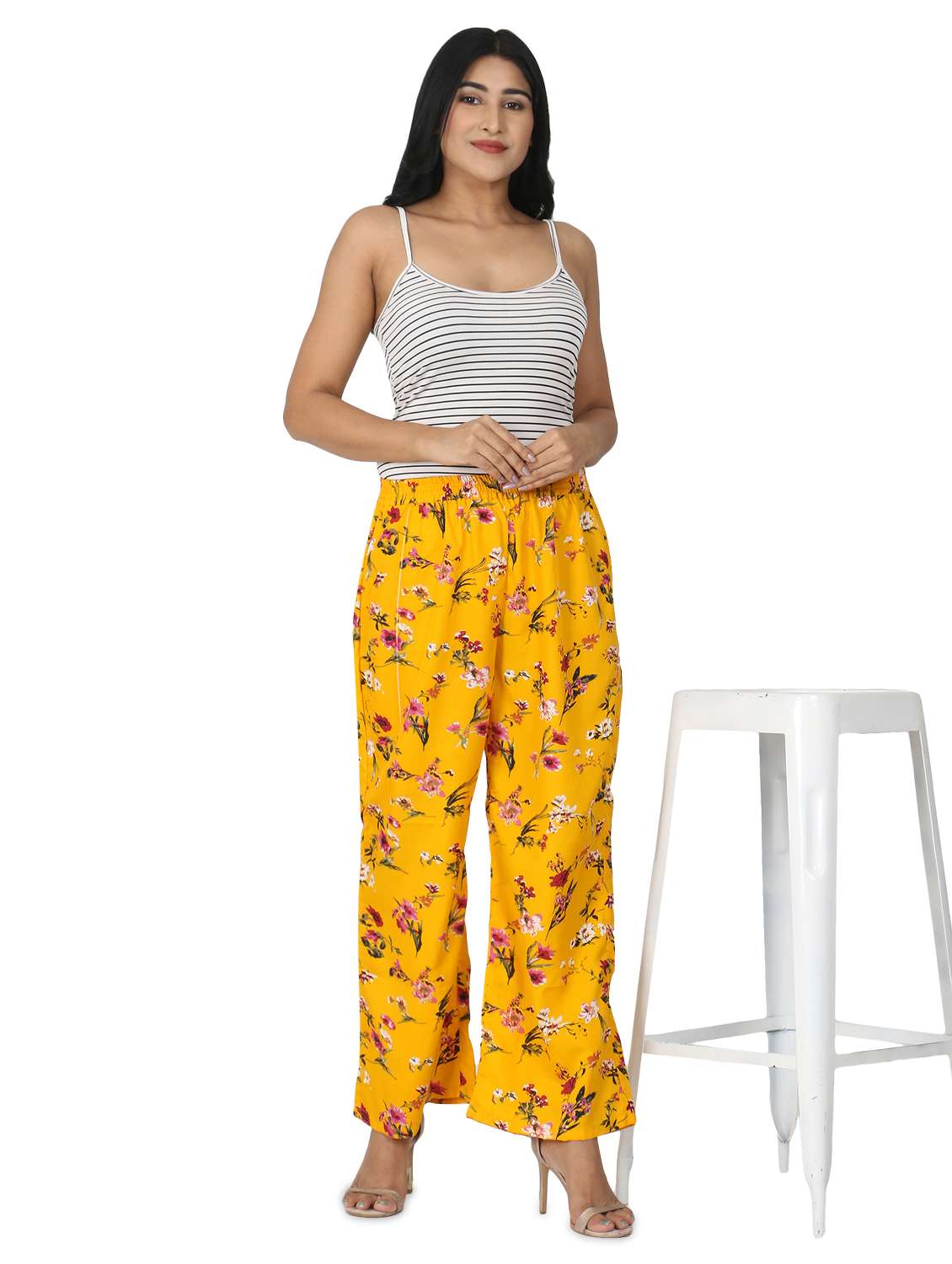 Mid Rise Floral Palazzo