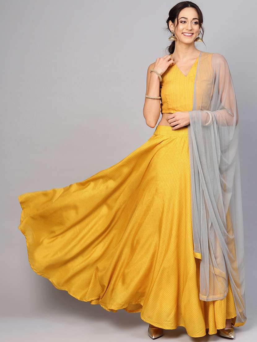 printed flared lehenga