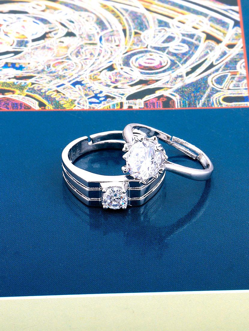 silver crystal combo ring - 17476360 - Zoom Image - 0
