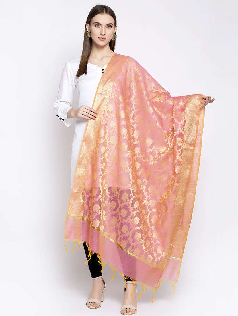 self design chanderi dupatta