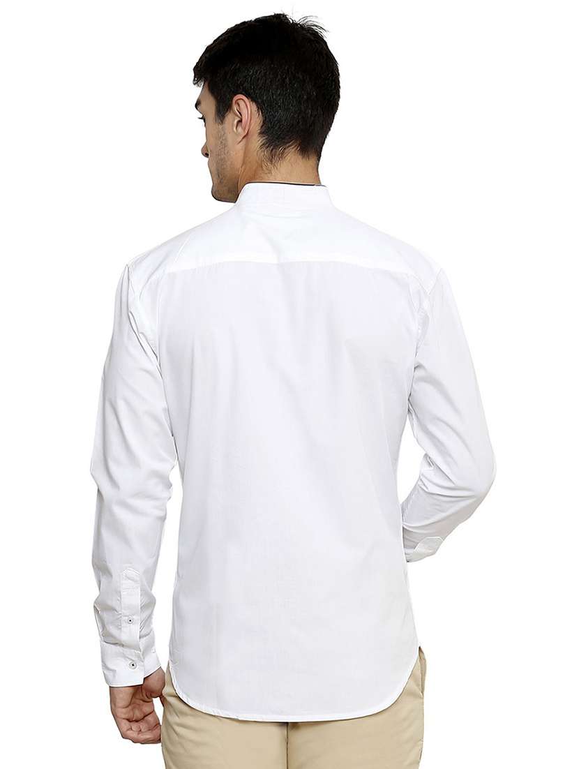 white solid casual shirt - 17478050 -  Standard Image - 2