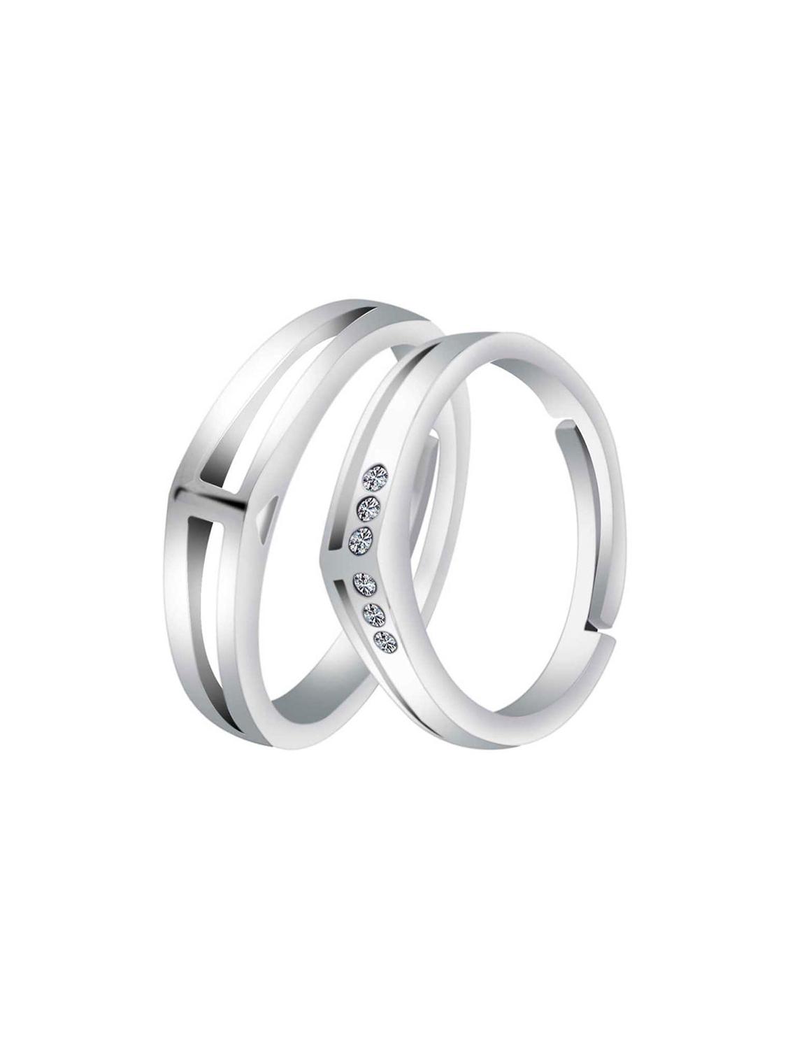 silver crystal combo ring - 17478137 -  Zoom Image - 0