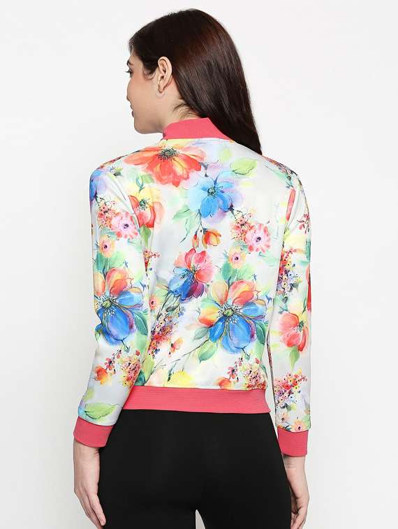 mandarin neck floral jacket  - 17482776 -  Standard Image - 2