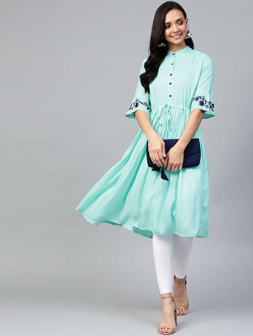 solid rayon anarkali kurta