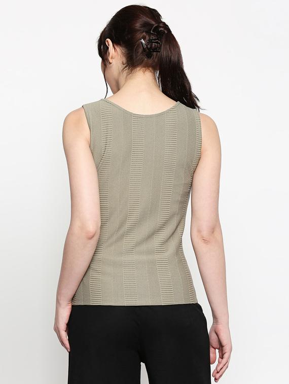 round neck solid top - 17483375 - Standard Image - 2