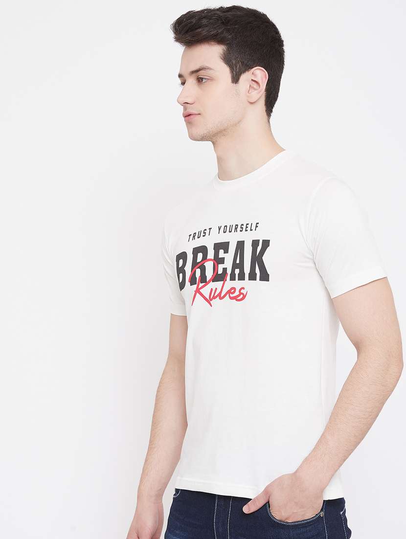 white printed t-shirt - 17483925 -  Standard Image - 2