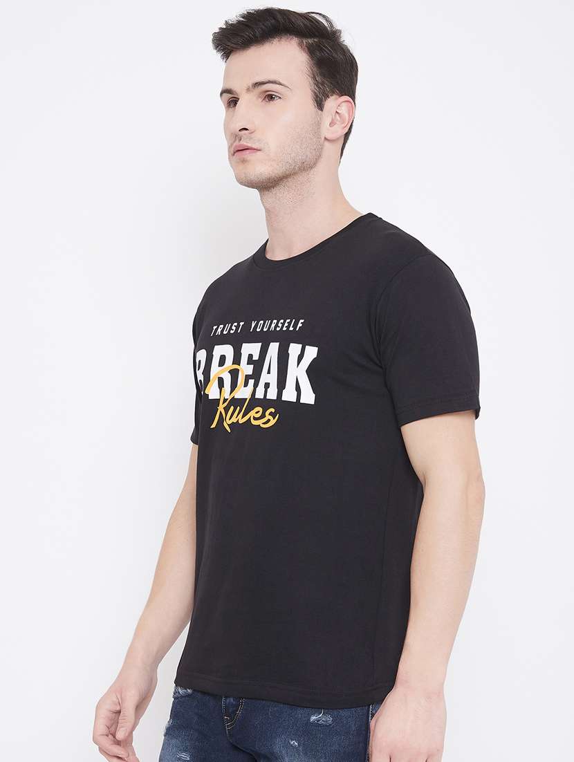 Black Printed T-shirt - 17483928 -  Standard Image - 2